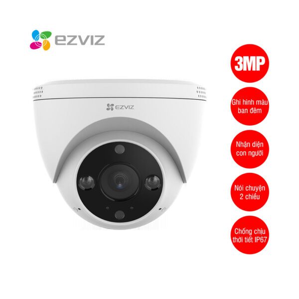 Camera EZVIZ CS-H4 3MP Dome Wifi mini trong nhà, có màu ban đêm